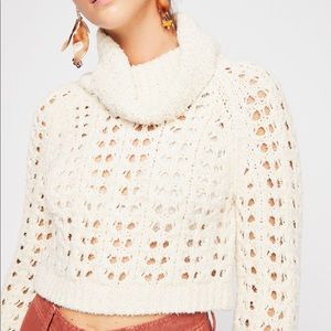 Seashell Pointelle Cropped Sweater!